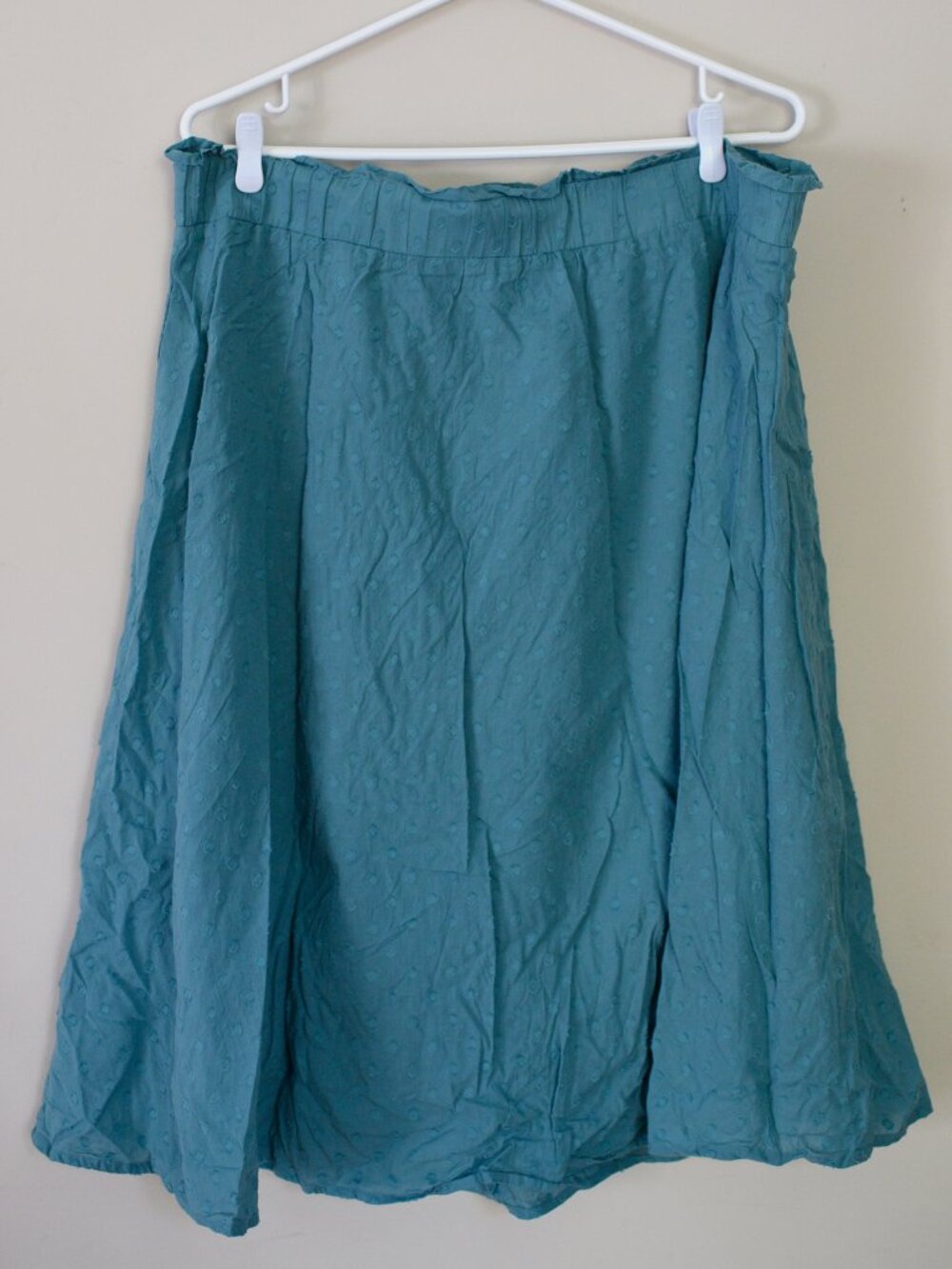 Reitmans Teal A-Line Midi Skirt